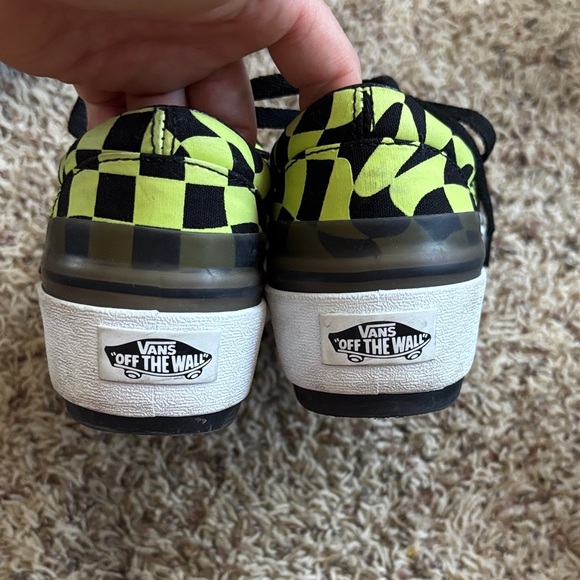 Vans Sneakers - Black and Neon Yellow Checkered - Picture 3 of 6